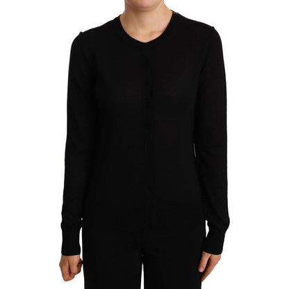 Dolce & Gabbana Black Crewneck Pullover STAFF Sweater Wool