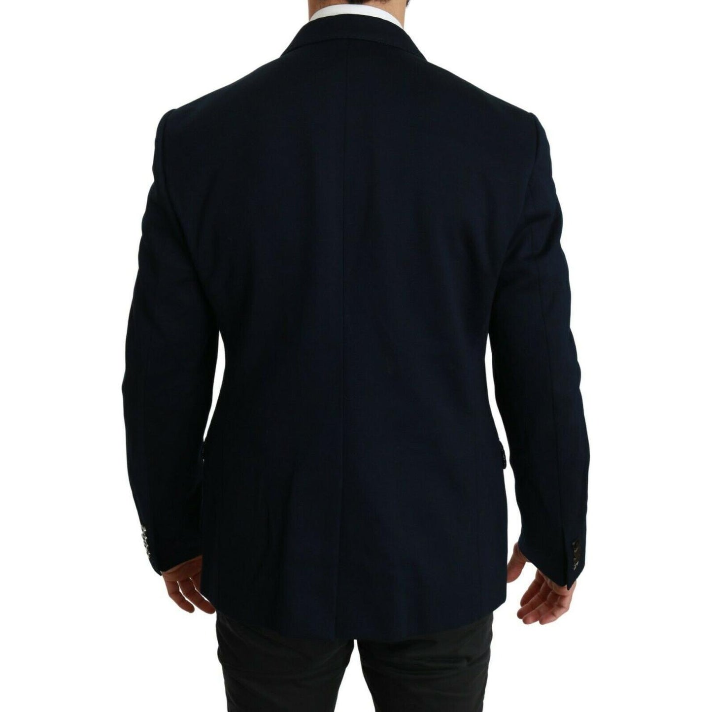 Dolce & Gabbana Elegant Slim Fit Dark Blue Men's Blazer Blazer Jacket Dolce & Gabbana