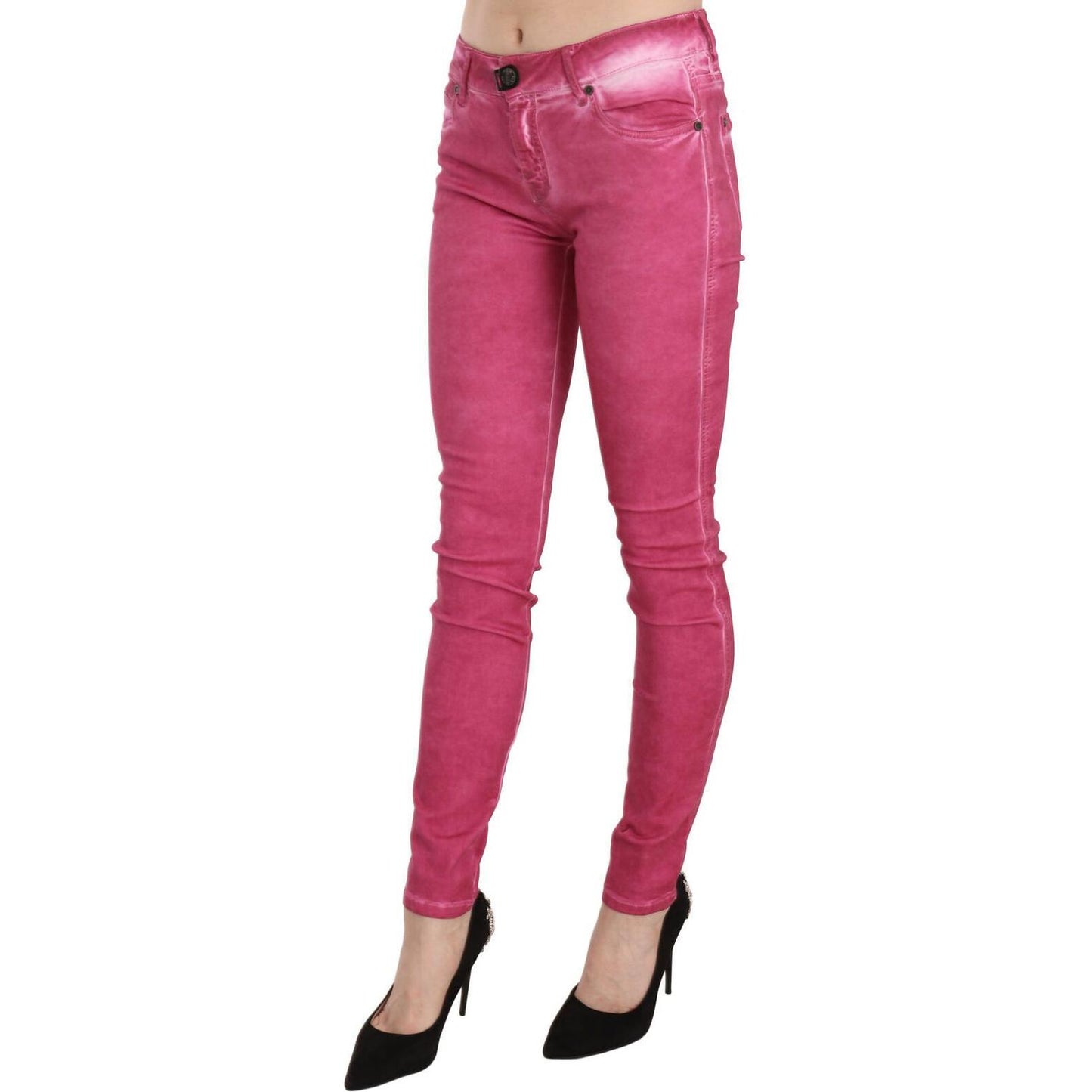 Dolce & Gabbana Chic Pink Mid Waist Skinny Pants Jeans & Pants Dolce & Gabbana