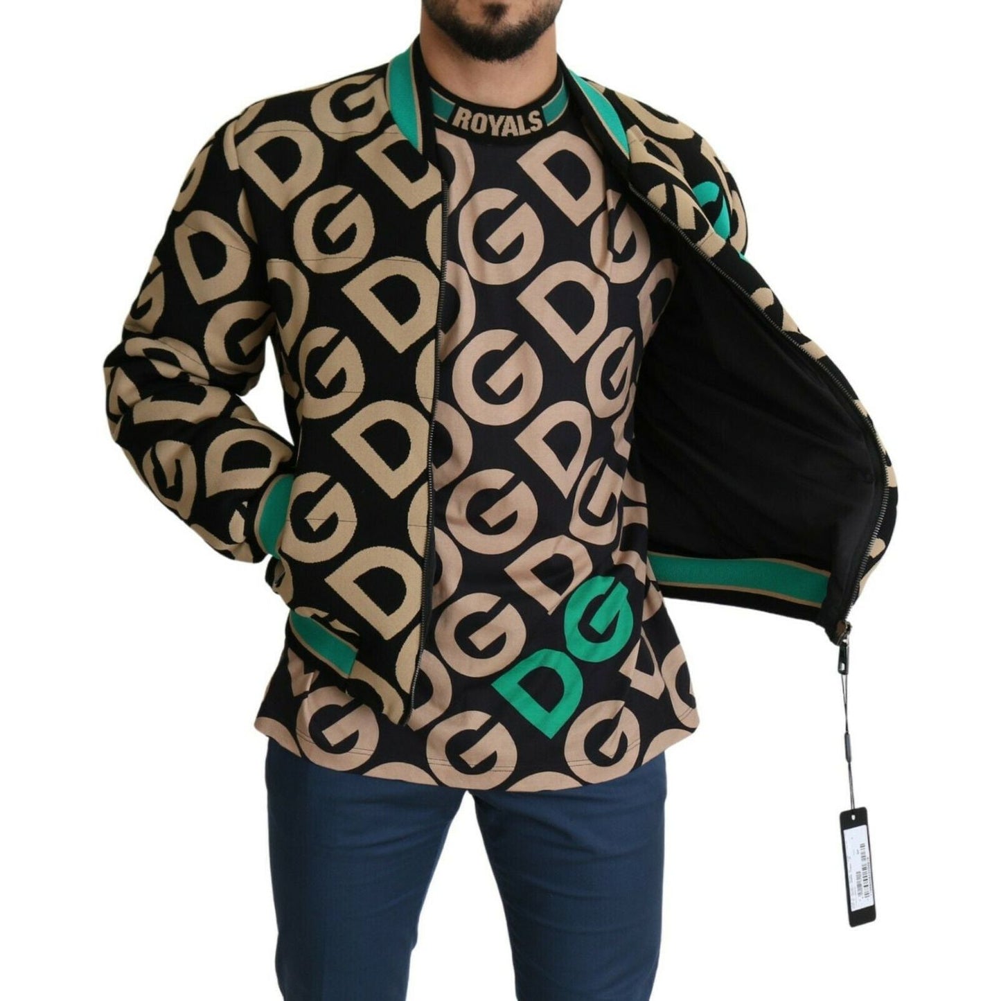 Dolce & Gabbana Iconic Printed Bomber Jacket – Exquisite Design Dolce & Gabbana