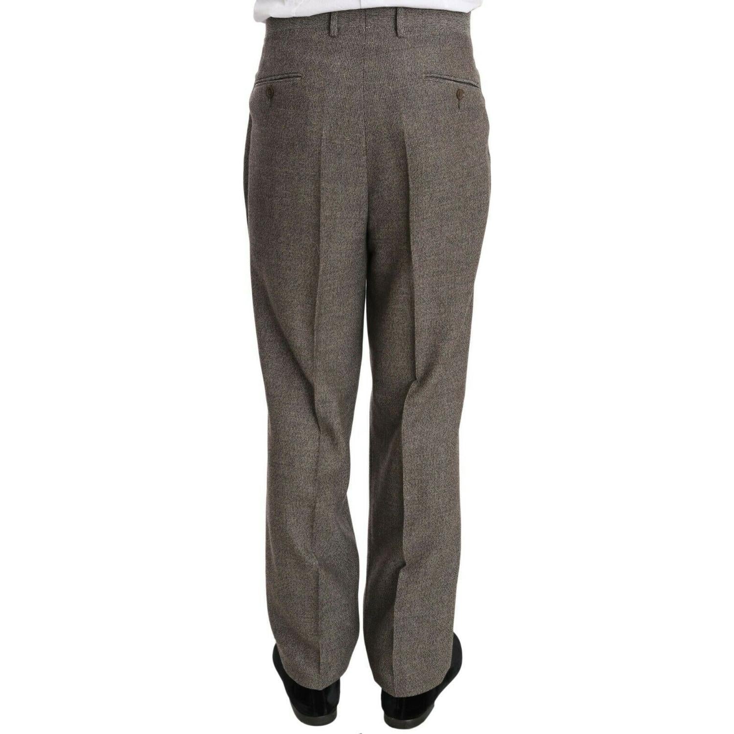 Fendi Brown Wool Regular Single  Breasted Suit