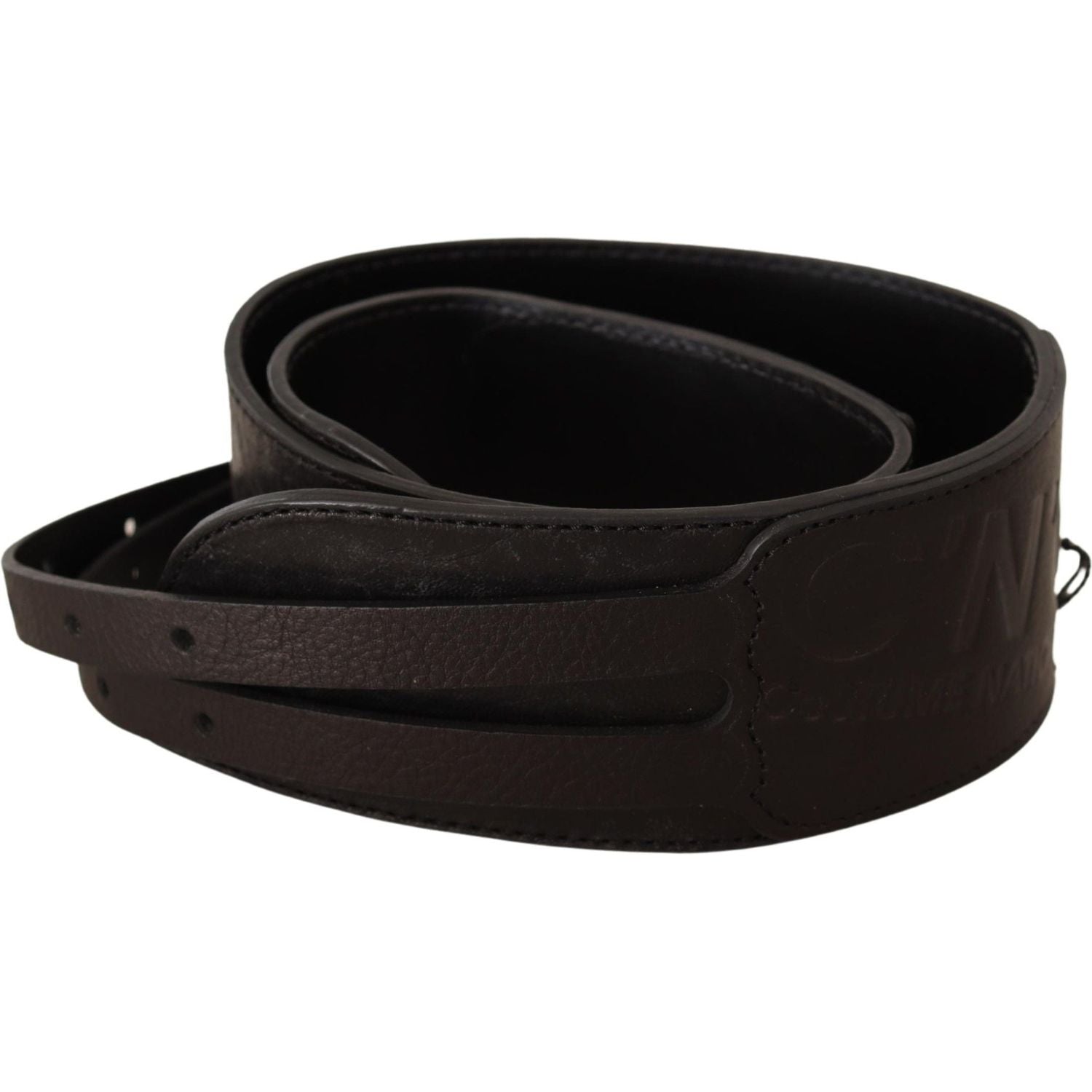 Costume National Dark Brown Leather Double Buckle Belt