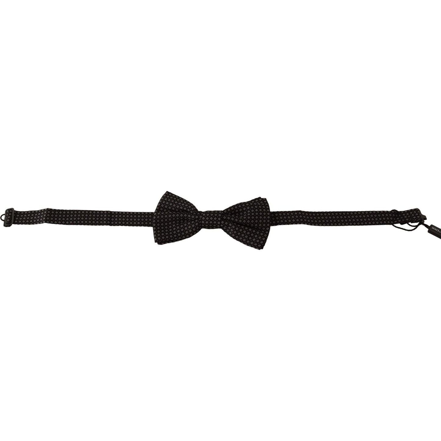 Dolce & Gabbana Elegant Black Patterned Silk Bow Tie Dolce & Gabbana