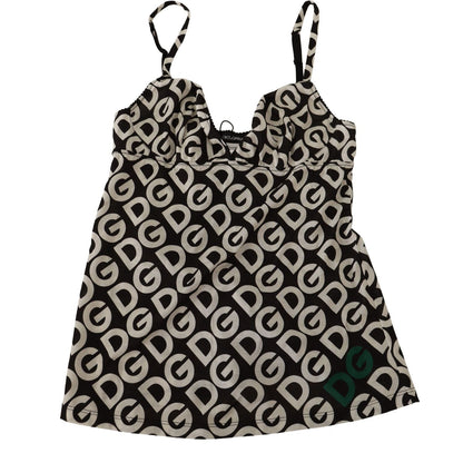 Dolce & Gabbana Chic Logo Print Camisole Tank Top WOMAN SWIMWEAR Dolce & Gabbana