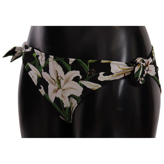 Dolce & Gabbana Elegant Lily-Print Bikini Bottom WOMAN SWIMWEAR Dolce & Gabbana