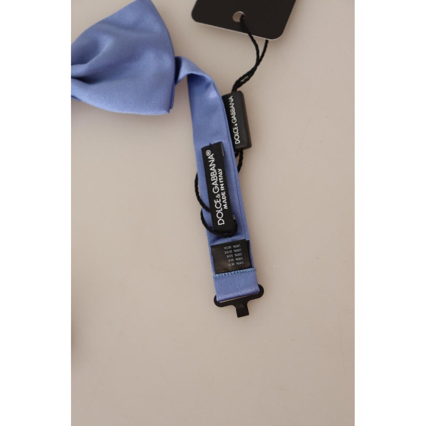 Dolce & Gabbana Purple 100% Silk Adjustable Neck Papillon Bow Tie