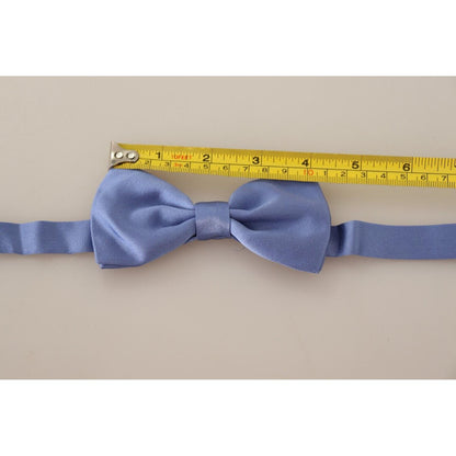 Dolce & Gabbana Purple 100% Silk Adjustable Neck Papillon Bow Tie