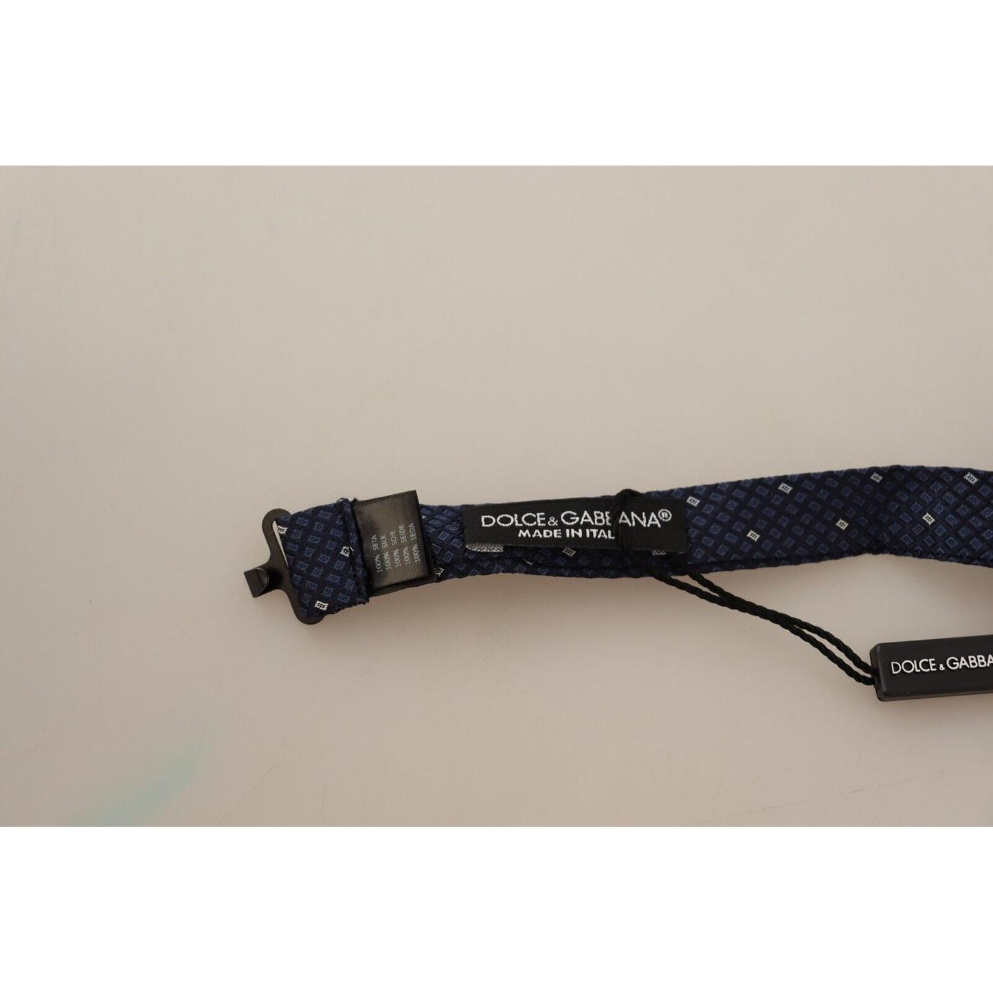 Dolce & Gabbana Elegant Silk Bow Tie in Dark Blue Necktie Dolce & Gabbana