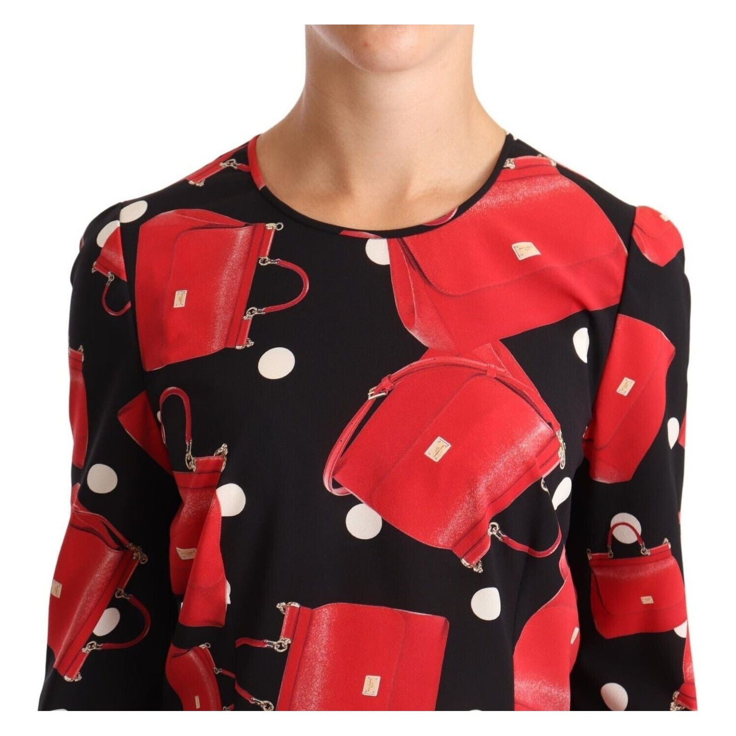 Dolce & Gabbana Elegant Sicily Bag Print Blouse Blouse Top Dolce & Gabbana