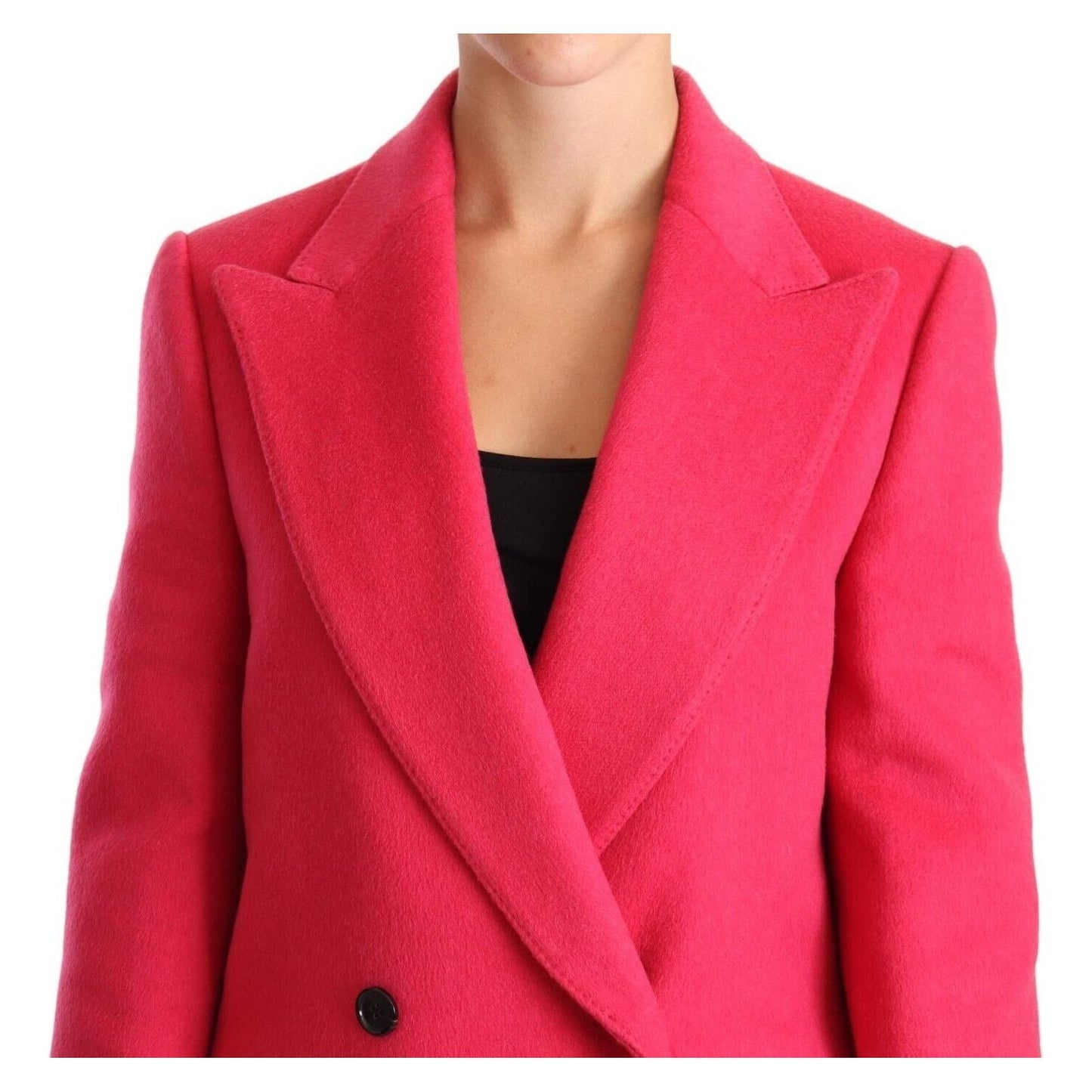 Dolce & Gabbana Elegant Pink Wool-Cashmere Coat Dolce & Gabbana