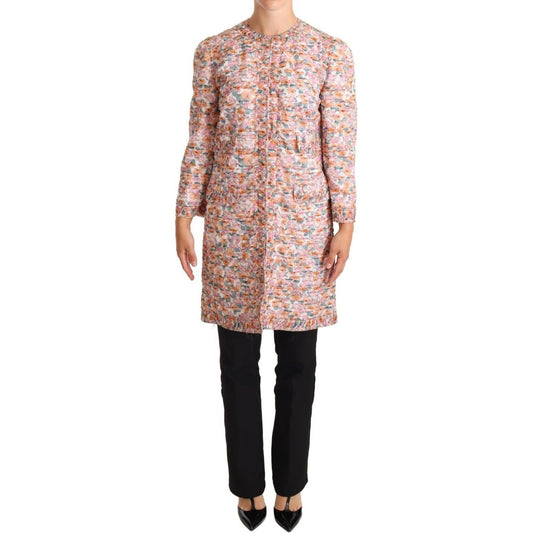 Dolce & Gabbana Elegant Floral Silk Trench Coat WOMAN COATS & JACKETS Dolce & Gabbana