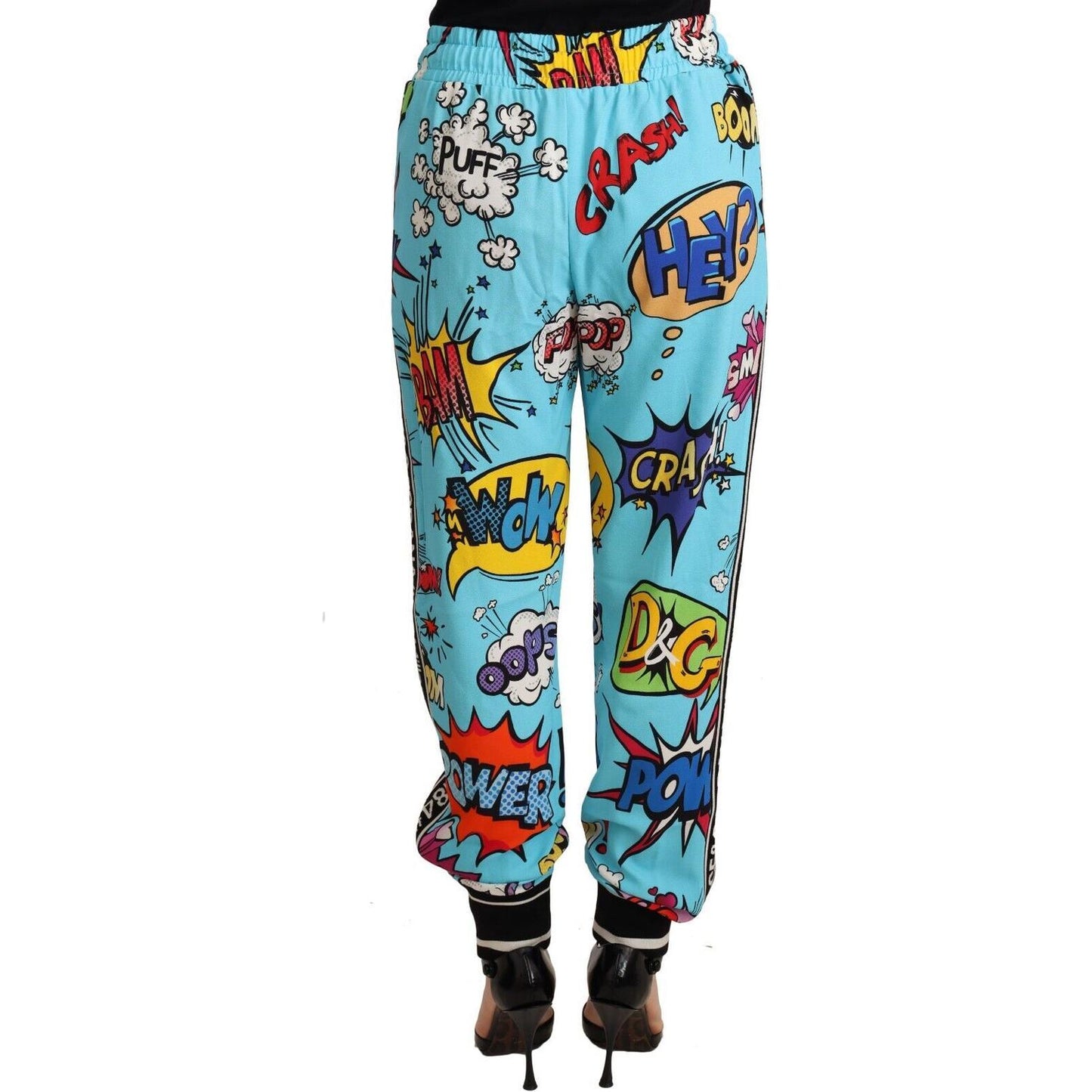 Dolce & Gabbana Chic Cartoon Print Knitted Jogger Pants Jeans & Pants Dolce & Gabbana