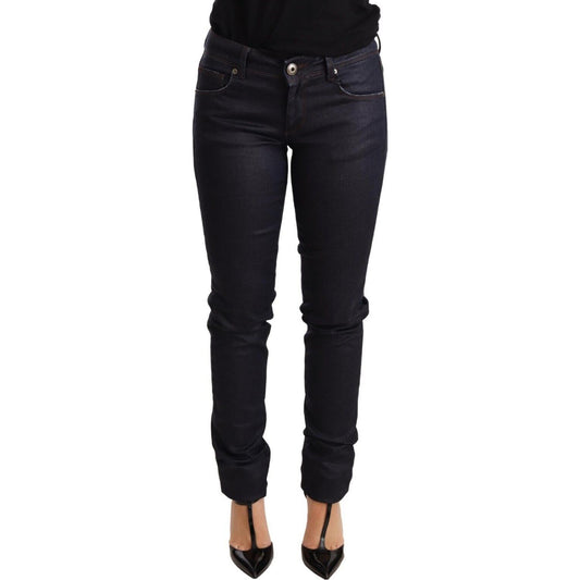 Ermanno Scervino Blue Low Waist Skinny Slim Trouser Cotton Jeans Ermanno Scervino
