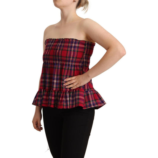 CAMPO DI FRAGOLE Chic Checkered Sleeveless Tank Top WOMAN TOPS AND SHIRTS CAMPO DI FRAGOLE