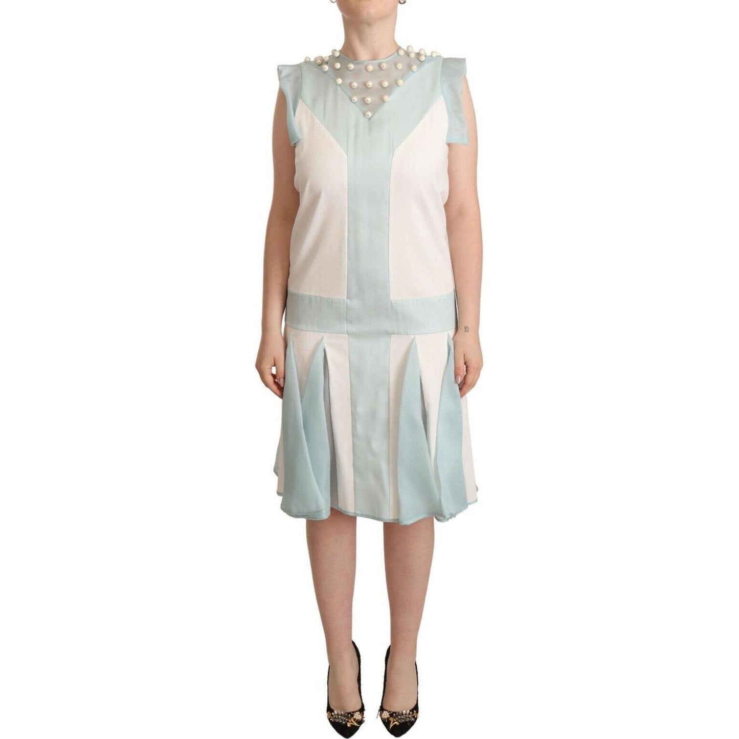 Sergei Grinko Embroidered Pearl Shift Dress Distinction WOMAN DRESSES Sergei Grinko