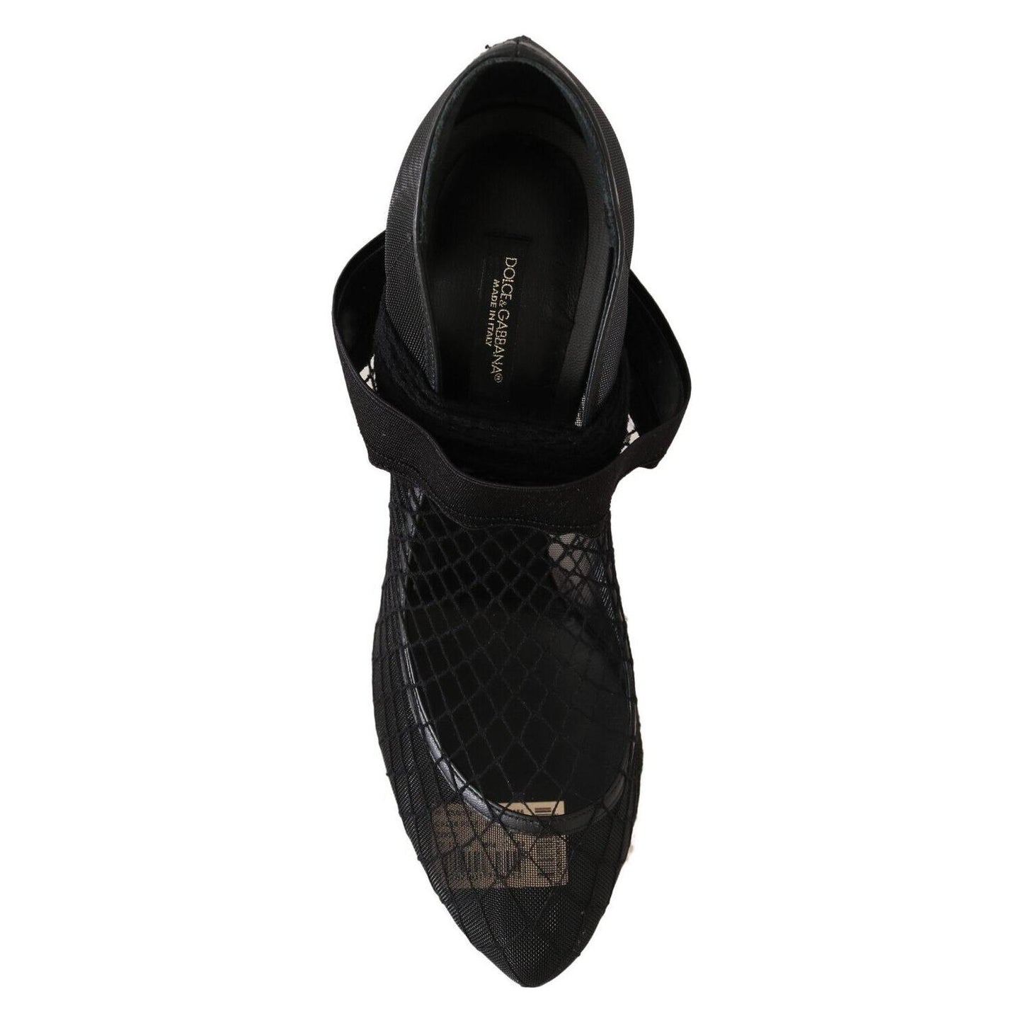 Dolce & Gabbana Elegant Netted Sock Pumps in Timeless Black Dolce & Gabbana