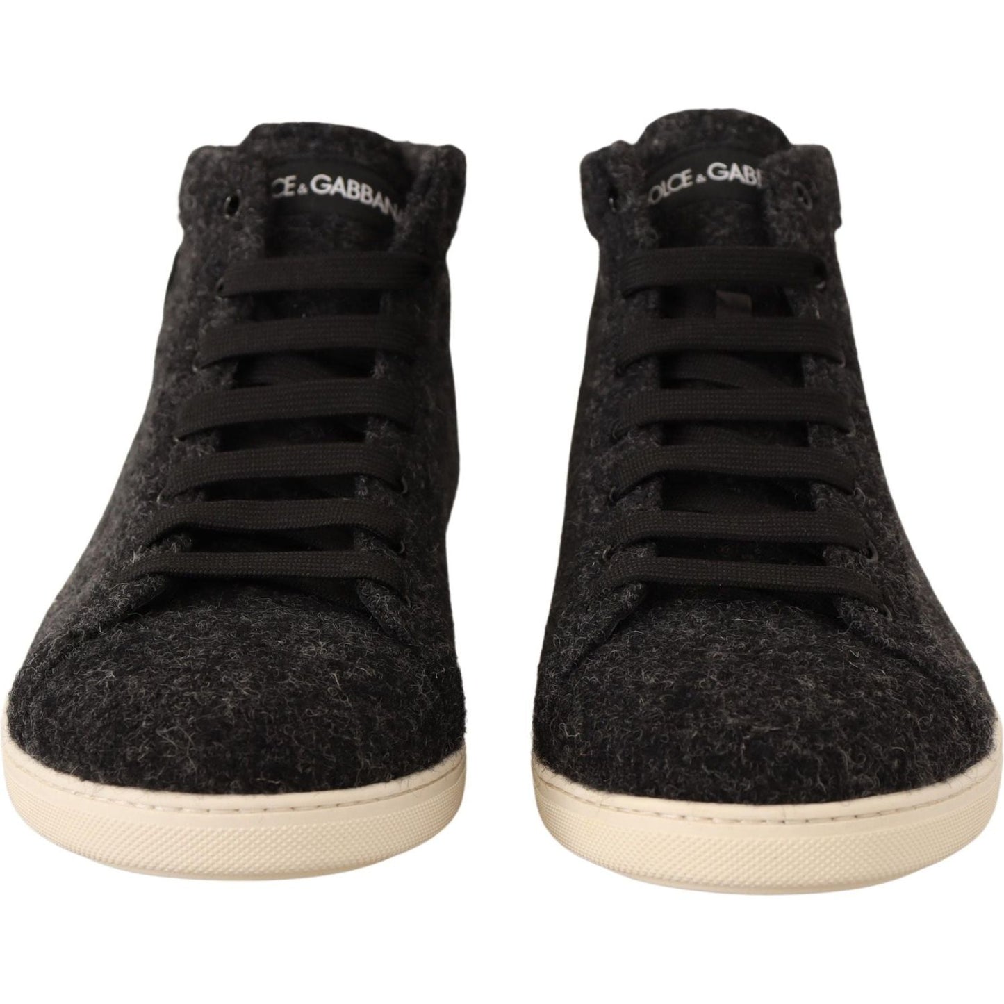 Dolce & Gabbana Elegant High Top Cotton/Wool Sneakers MAN SNEAKERS Dolce & Gabbana