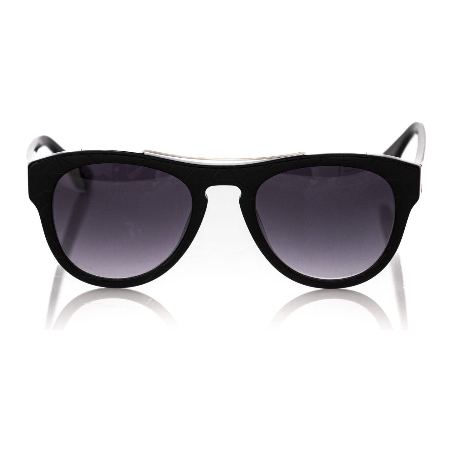 Frankie Morello Black Acetate Men Sunglasses