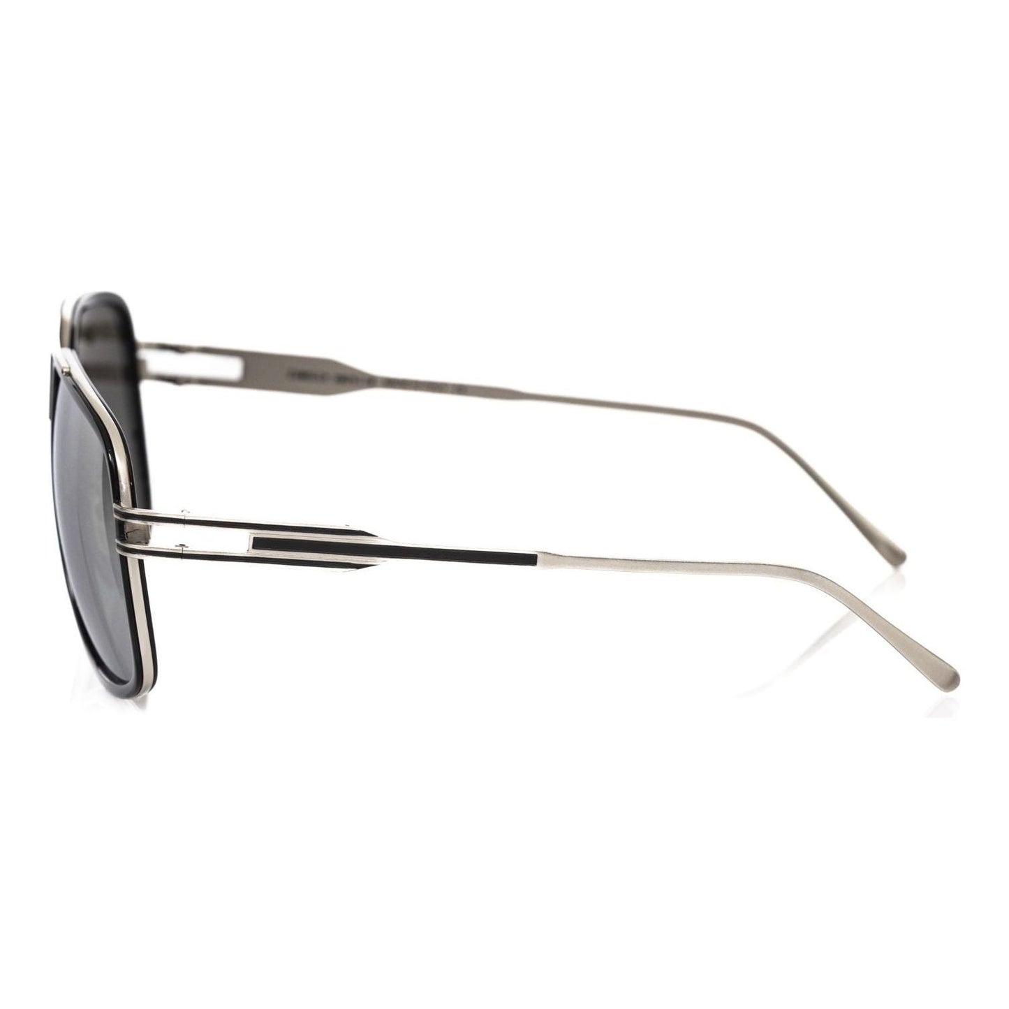 Frankie Morello Black Metallic Men Sunglasses Frankie Morello