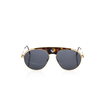 Frankie Morello Brown Metallic Fibre Men Sunglass