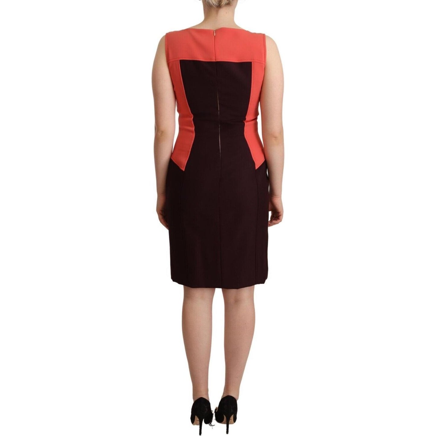 CO|TE Multicolor Polyester Sleeveless Sheath Knee Length Dress