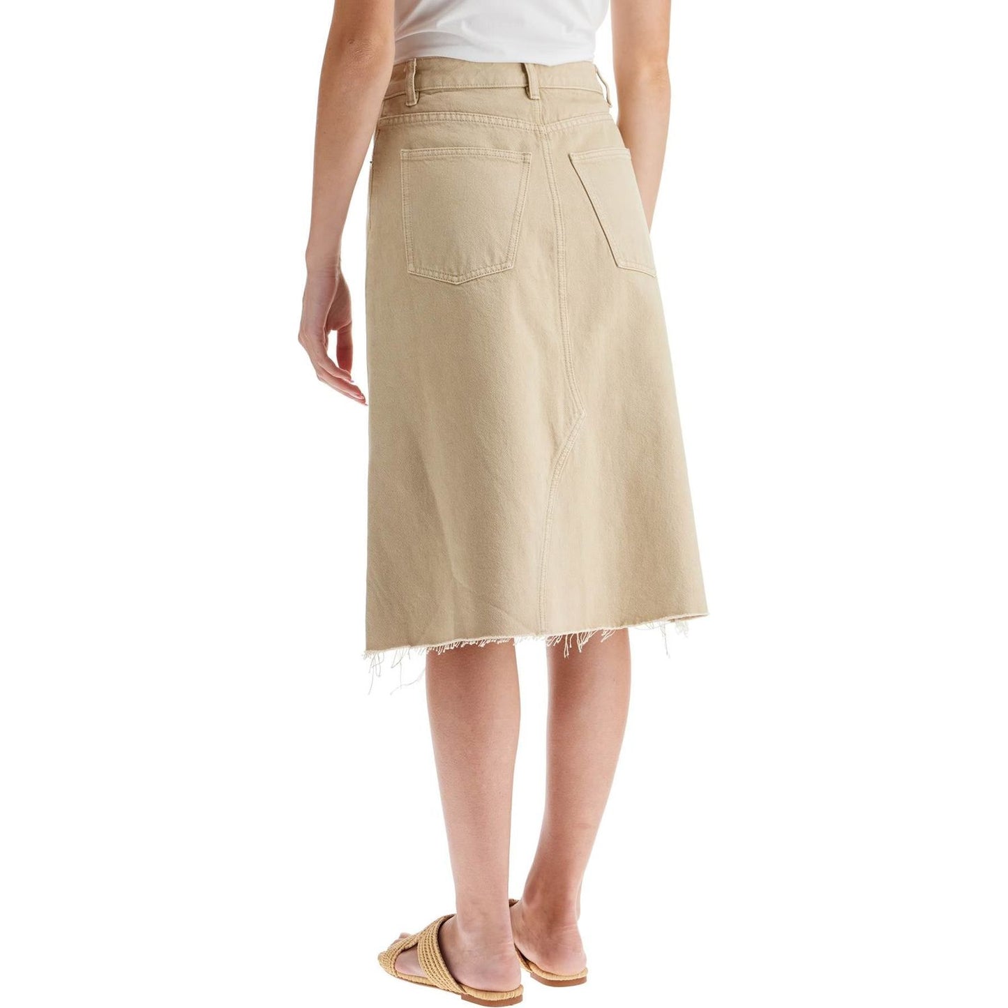 Tory Burch denim trapeze skirt with Skirts Tory Burch