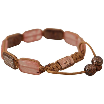 Nialaya Multicolor Crystals Logo Embellished Adjustable Bracelet Bracelet