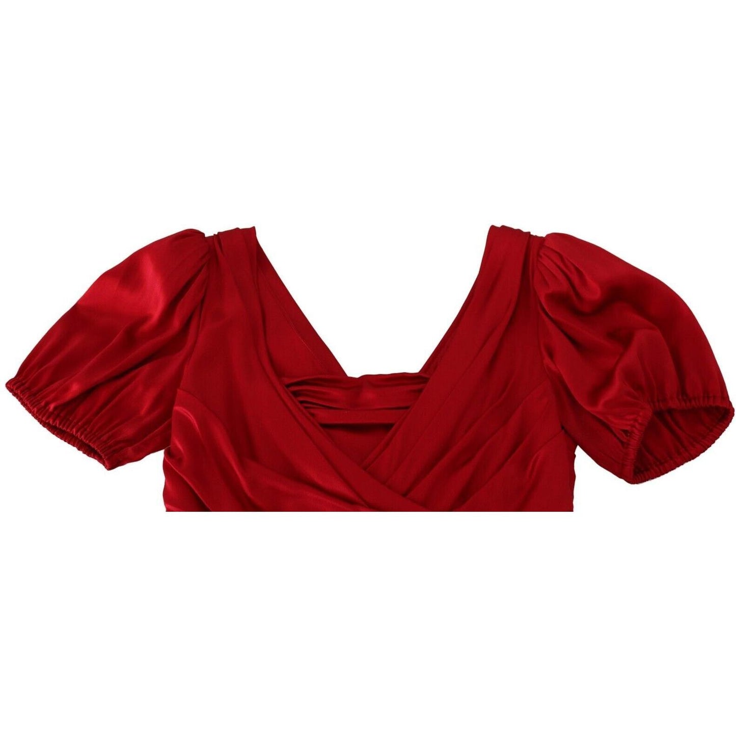 Dolce & Gabbana Elegant Red Silk Stretch Mermaid Dress Dolce & Gabbana