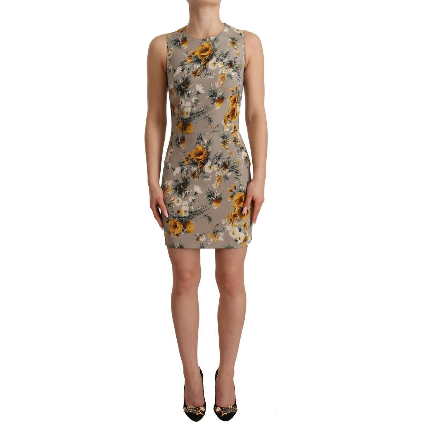 Dolce & Gabbana Elegant Floral Sheath Mini Dress Dolce & Gabbana