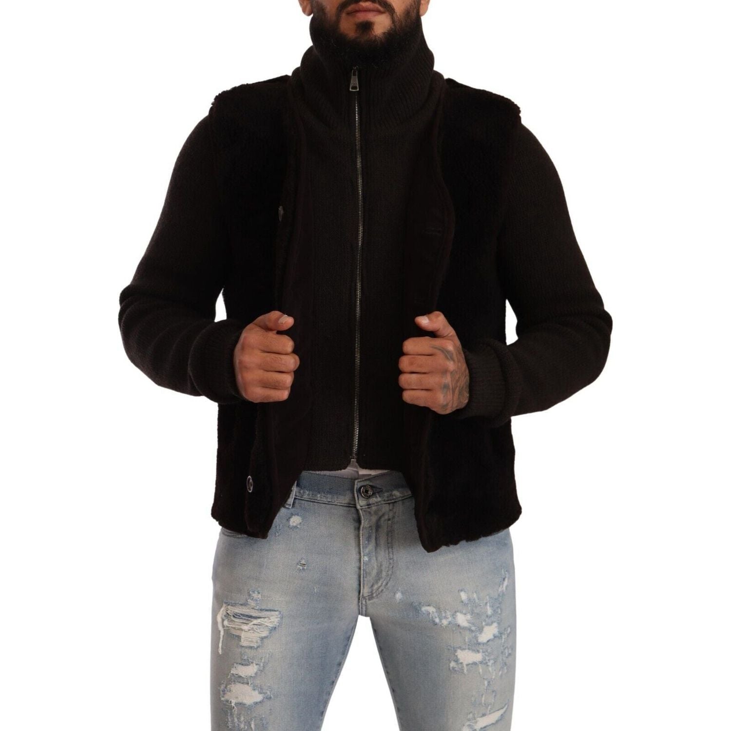 优雅皮革飞行员夹克