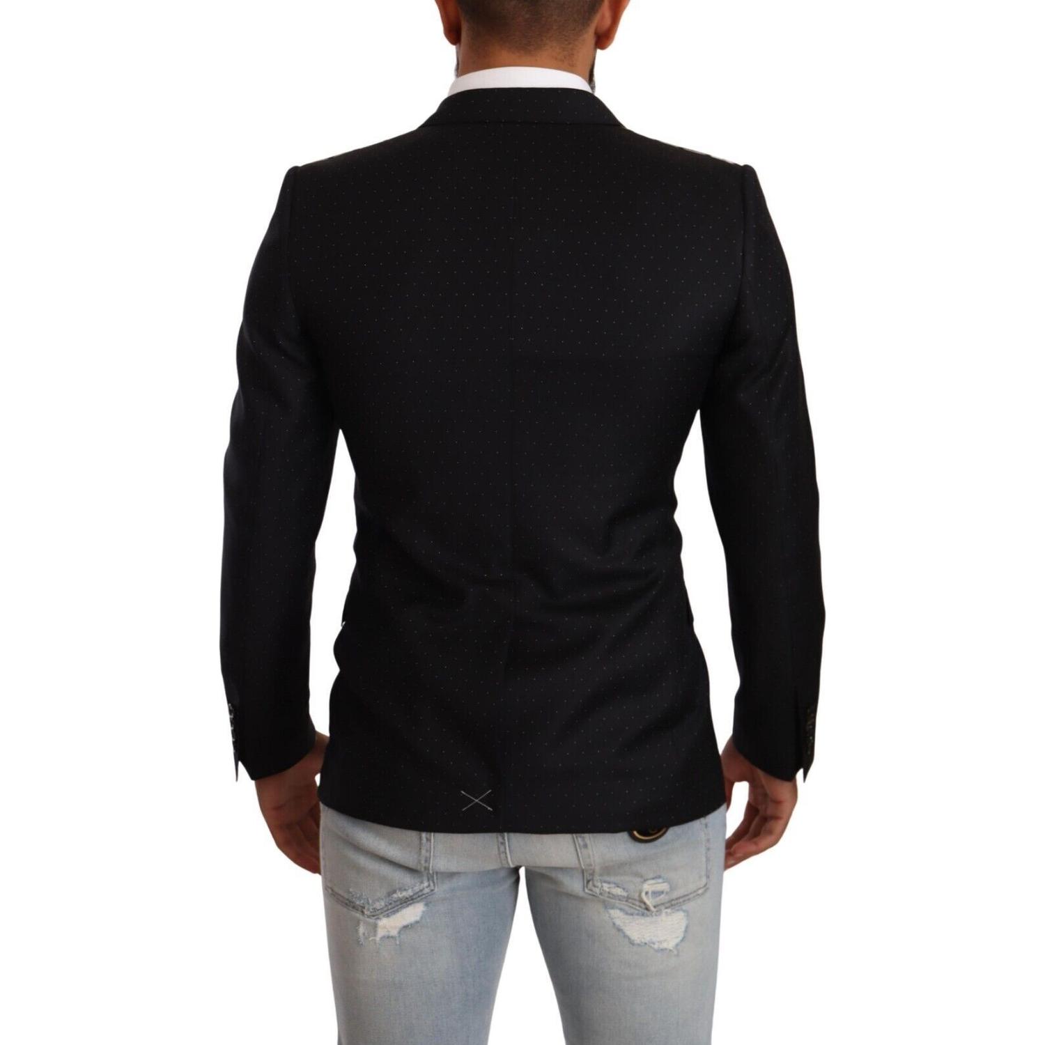 优雅的黑色圆点正装西装外套