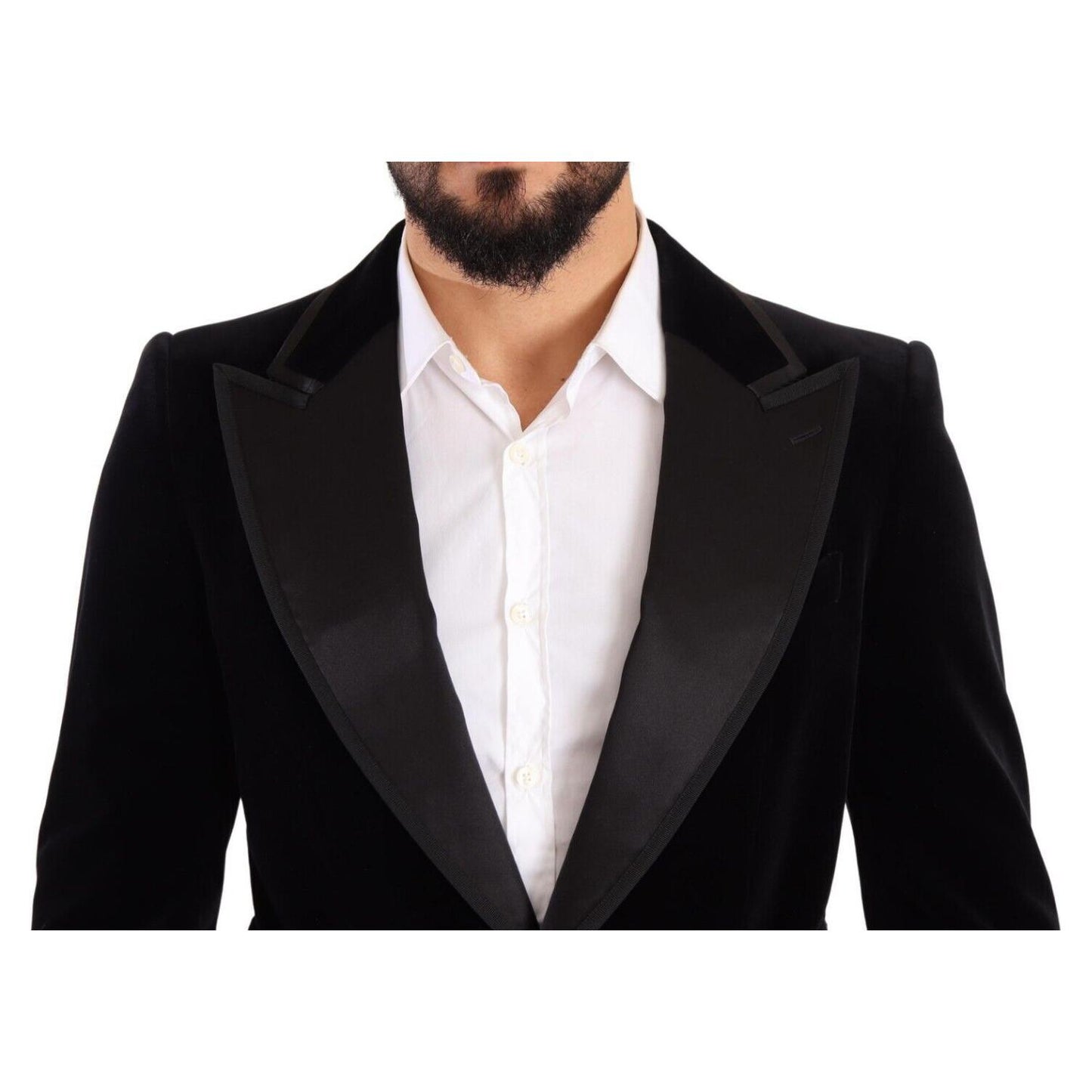 Dolce & Gabbana Elegant Single Breasted Velvet Blazer Dolce & Gabbana