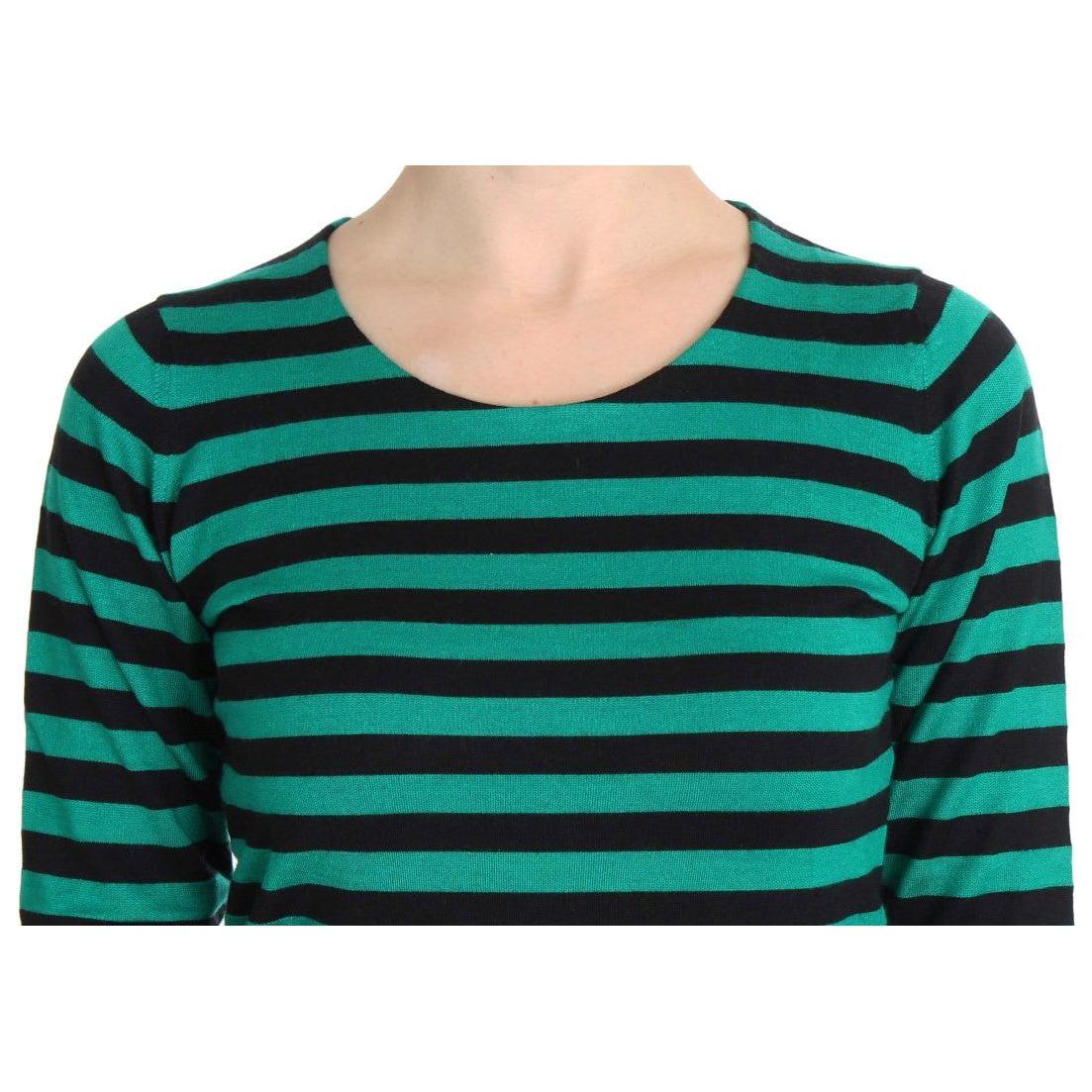 Dolce & Gabbana Elegant Striped Cashmere Silk Sweater Dolce & Gabbana