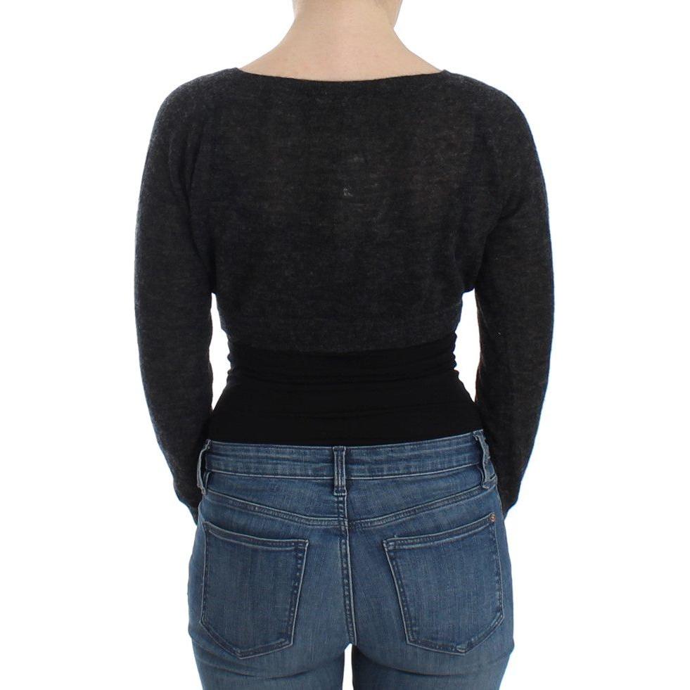 Ermanno Scervino Chic Cropped Alpaca Wool Sweater Ermanno Scervino