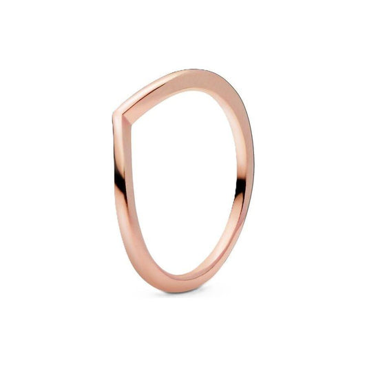 PANDORA JEWELS Mod. WISHBONE 14K ROSE GOLD-PLATED - RING - Size 48 DESIGNER FASHION JEWELLERY PANDORA