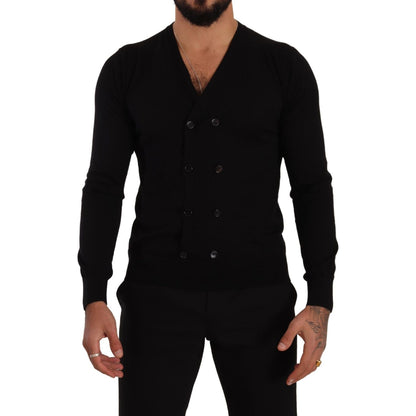 Dolce & Gabbana Black Cashmere Button Down Cardigan Sweater Dolce & Gabbana