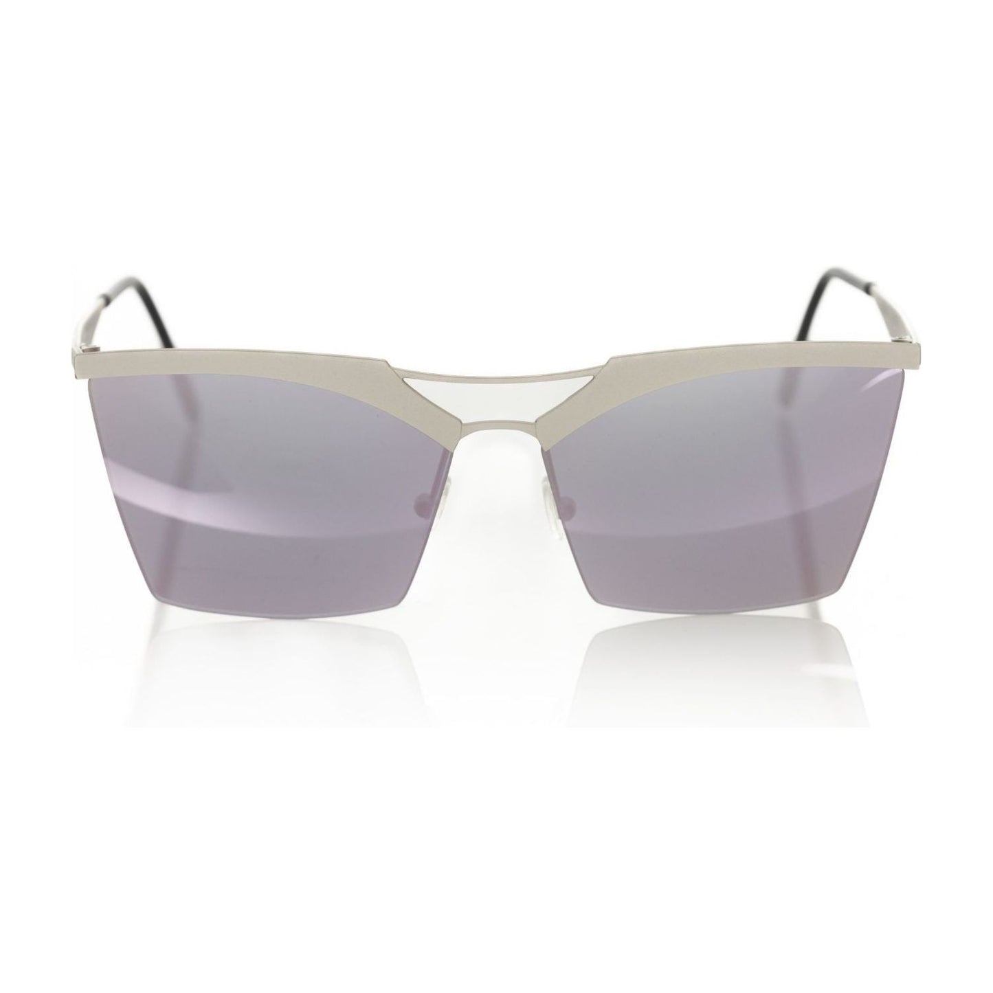 Frankie Morello Silver Metallic Women Sunglasses