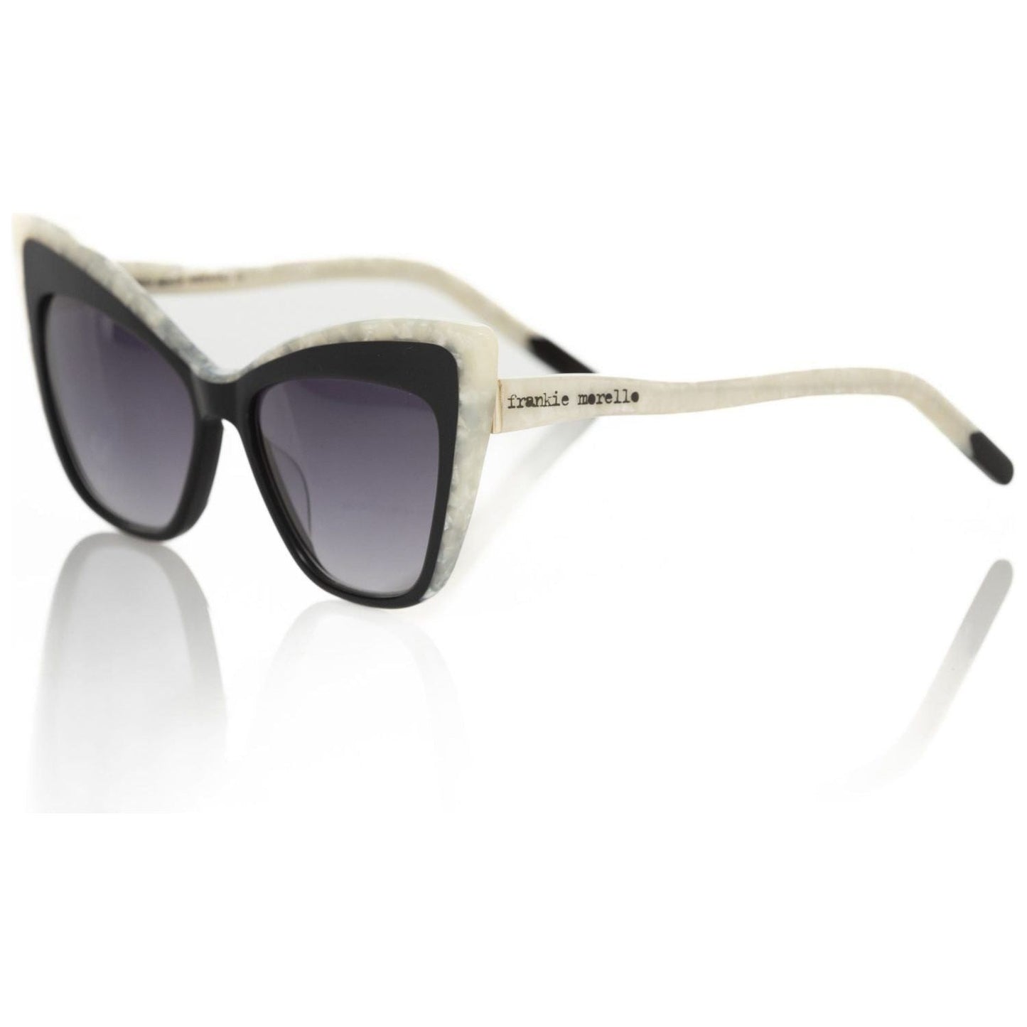 Frankie Morello Black Acetate Women Sunglass Frankie Morello