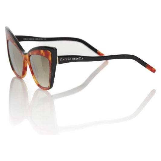 Frankie Morello Brown Acetate Women Sunglass Frankie Morello