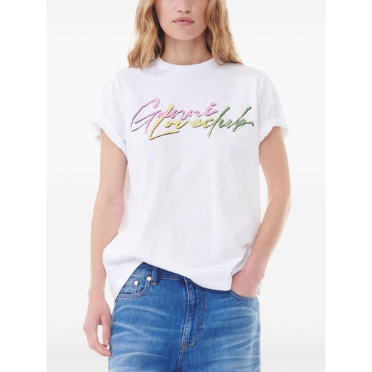 GANNI Women Cotton T-shirts White