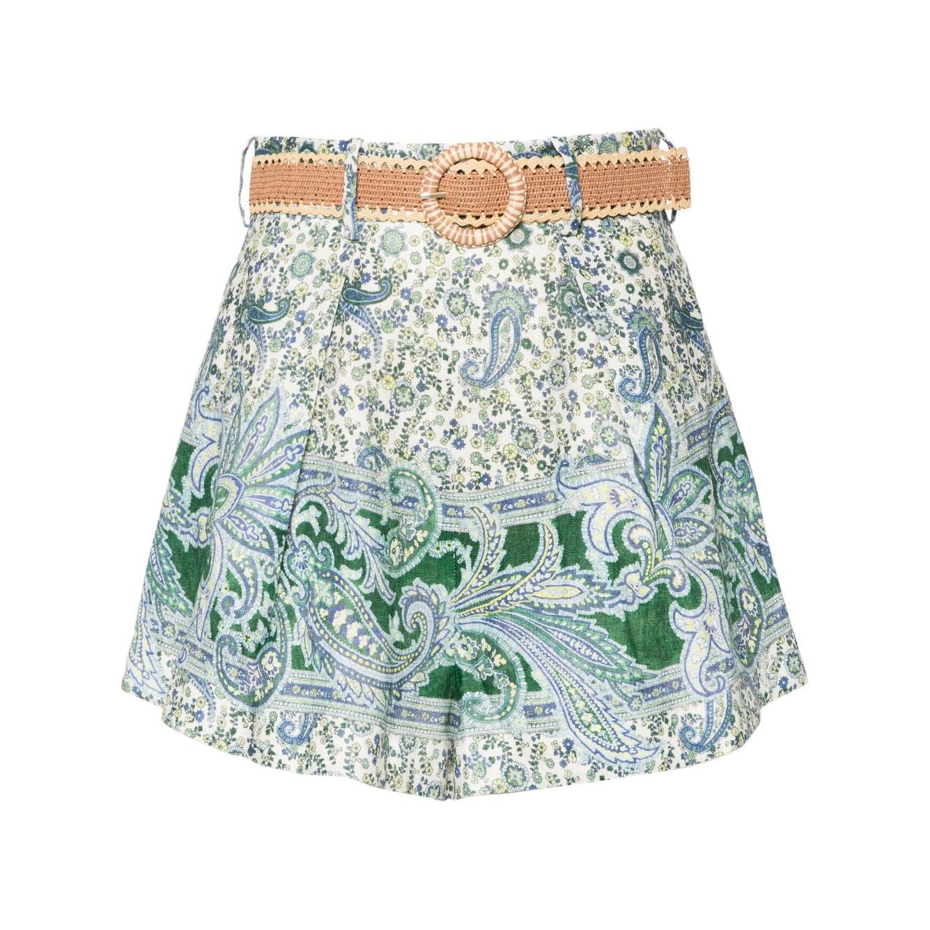 Zimmermann Shorts Green Short trousers Zimmermann