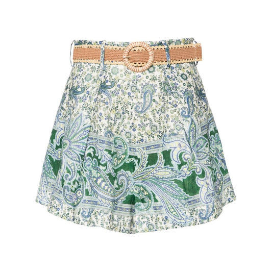 Zimmermann Shorts Green Short trousers Zimmermann