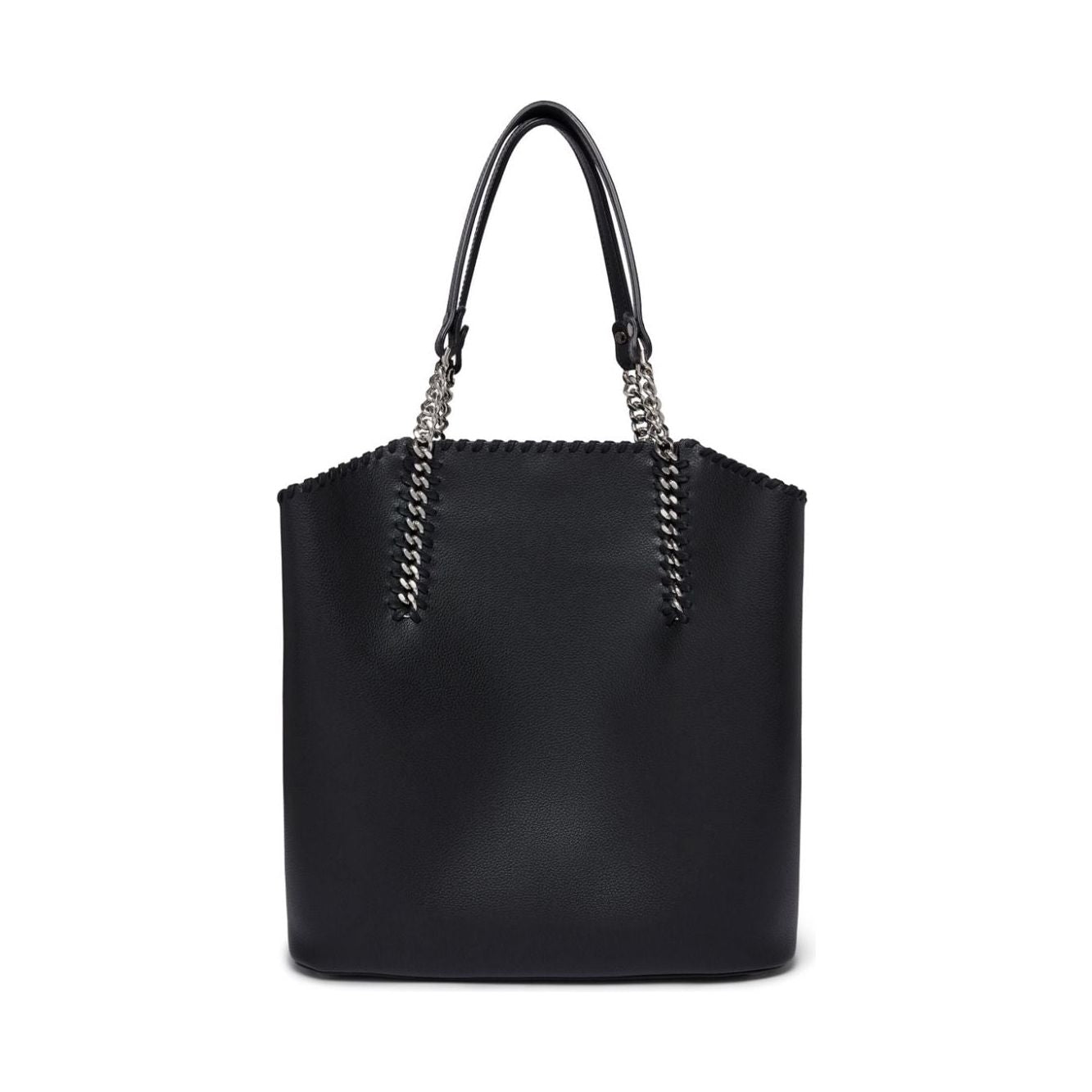 Stella McCartney black artificial leather grained texture Tote Bag Shopper Stella McCartney