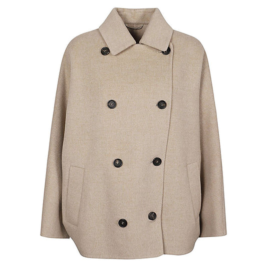 Brunello Cucinelli Coats Beige Jackets Brunello Cucinelli