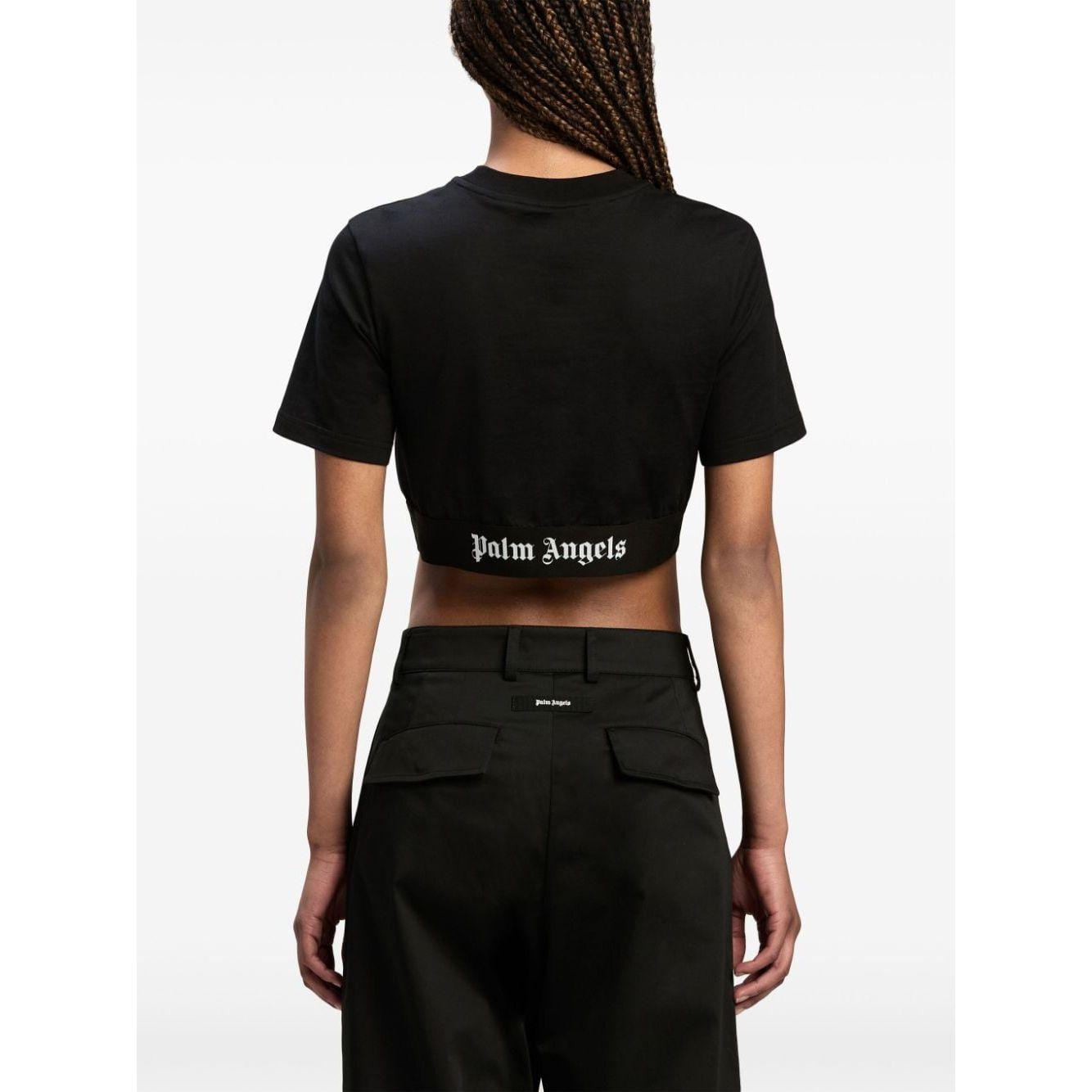 Palm Angels T-shirts and Polos Black Topwear Palm Angels