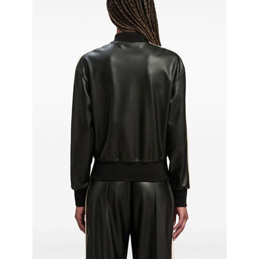 Palm Angels artificial leather women Coats Black Jackets Palm Angels