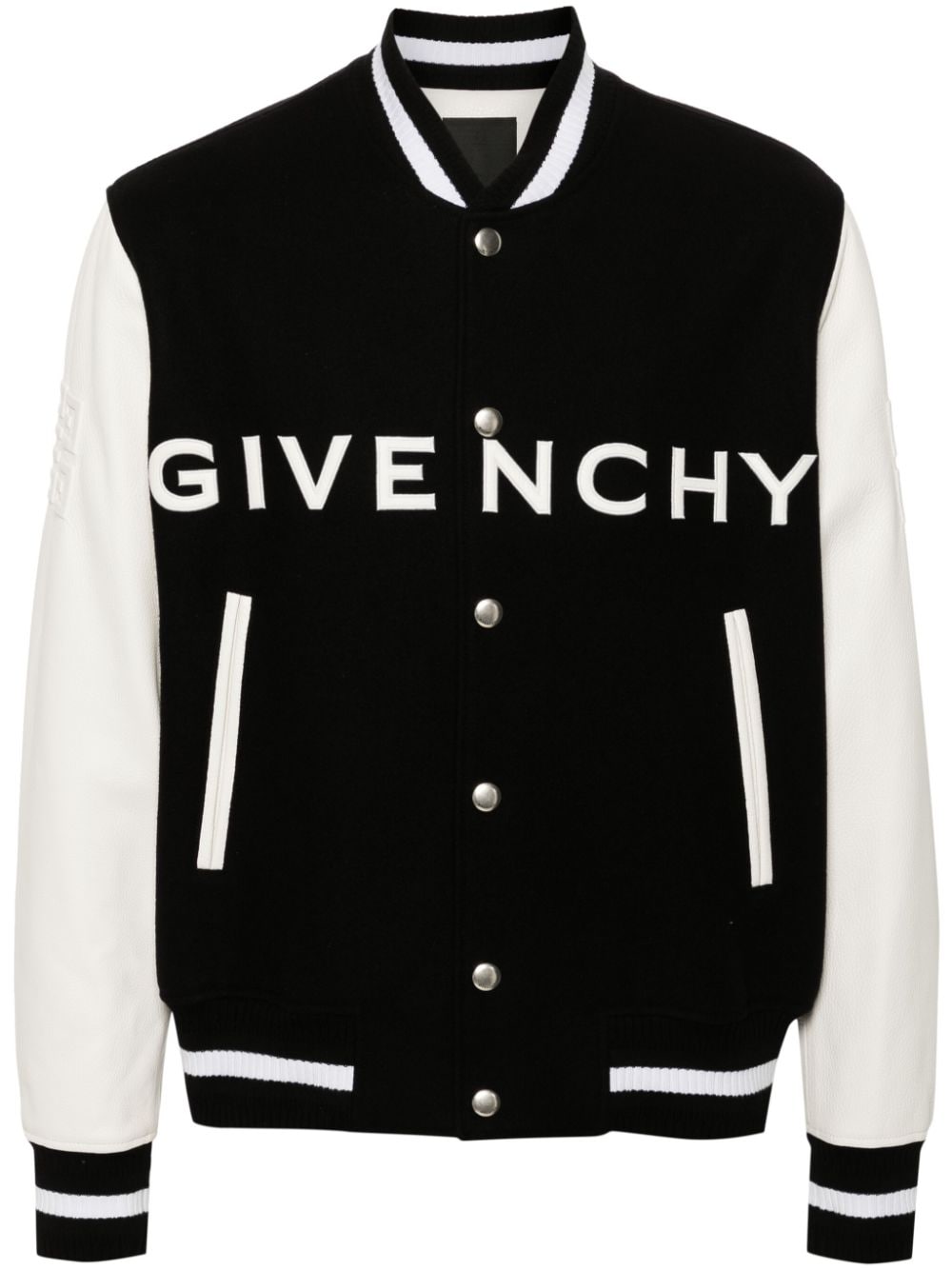 Givenchy varsity jacket logo print Black & White