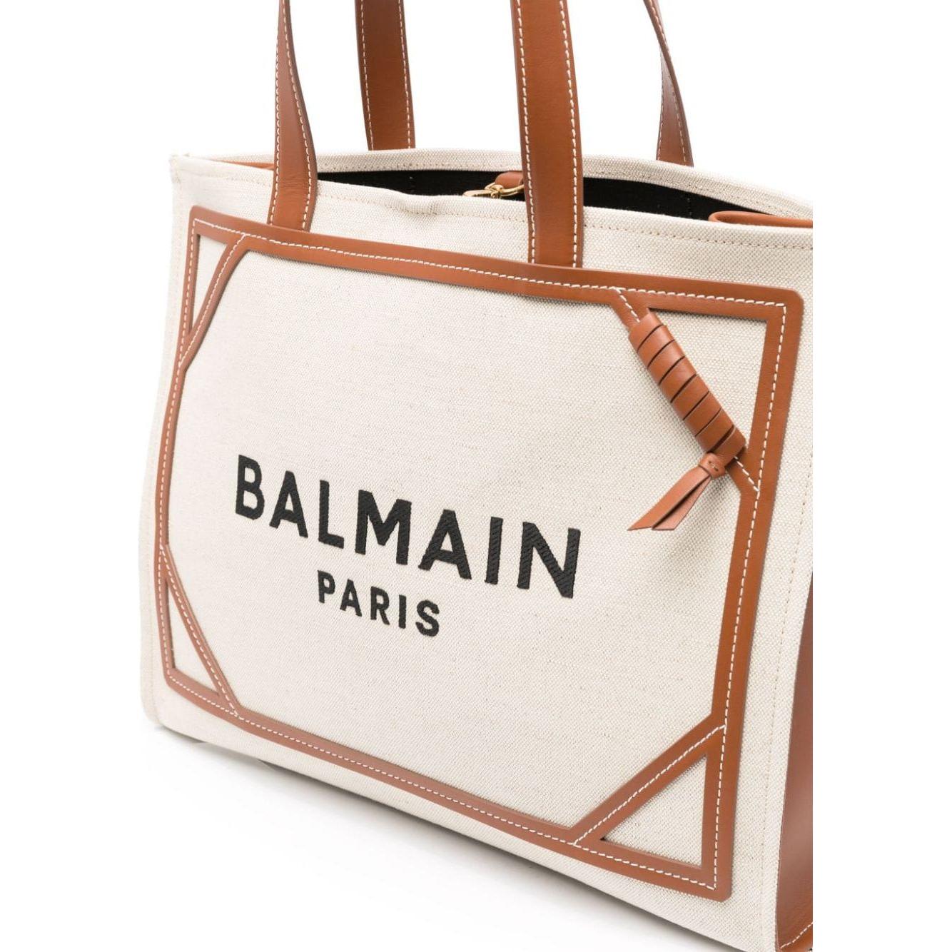 Balmain Bags.. Leather Brown Shopper Balmain