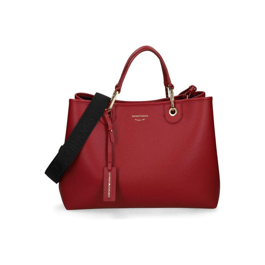 Emporio Armani calf leather grained Handbag Bordeaux