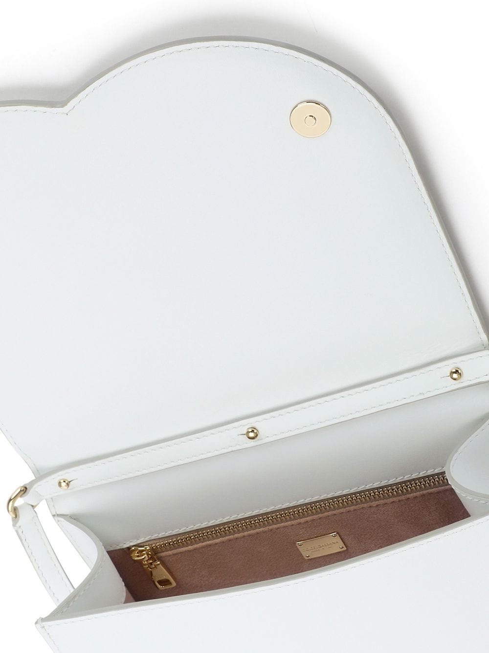 Dolce & Gabbana White calf leather embossed logo Shoulder Bag Shoulder Dolce & Gabbana